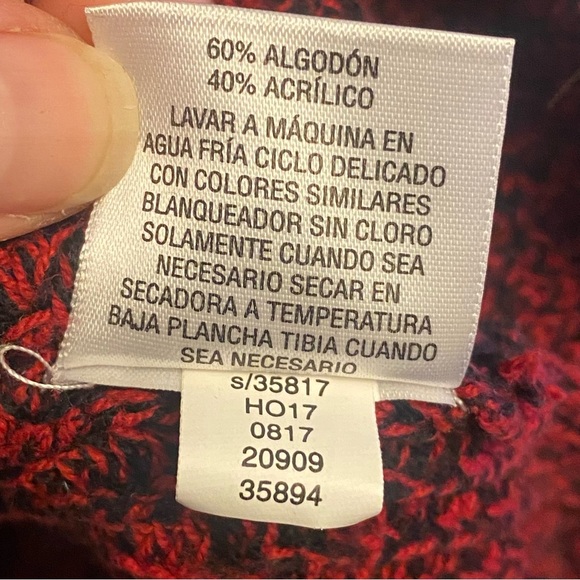 Style & Co. Womens Lace-Up Tunic Sweater Red Medium cotton blend - Picture 6 of 12